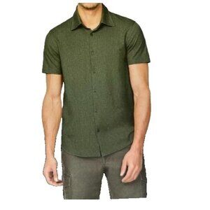NEW Buffalo David Bitton Men's S Short Sleeve Button up Knit Shirt